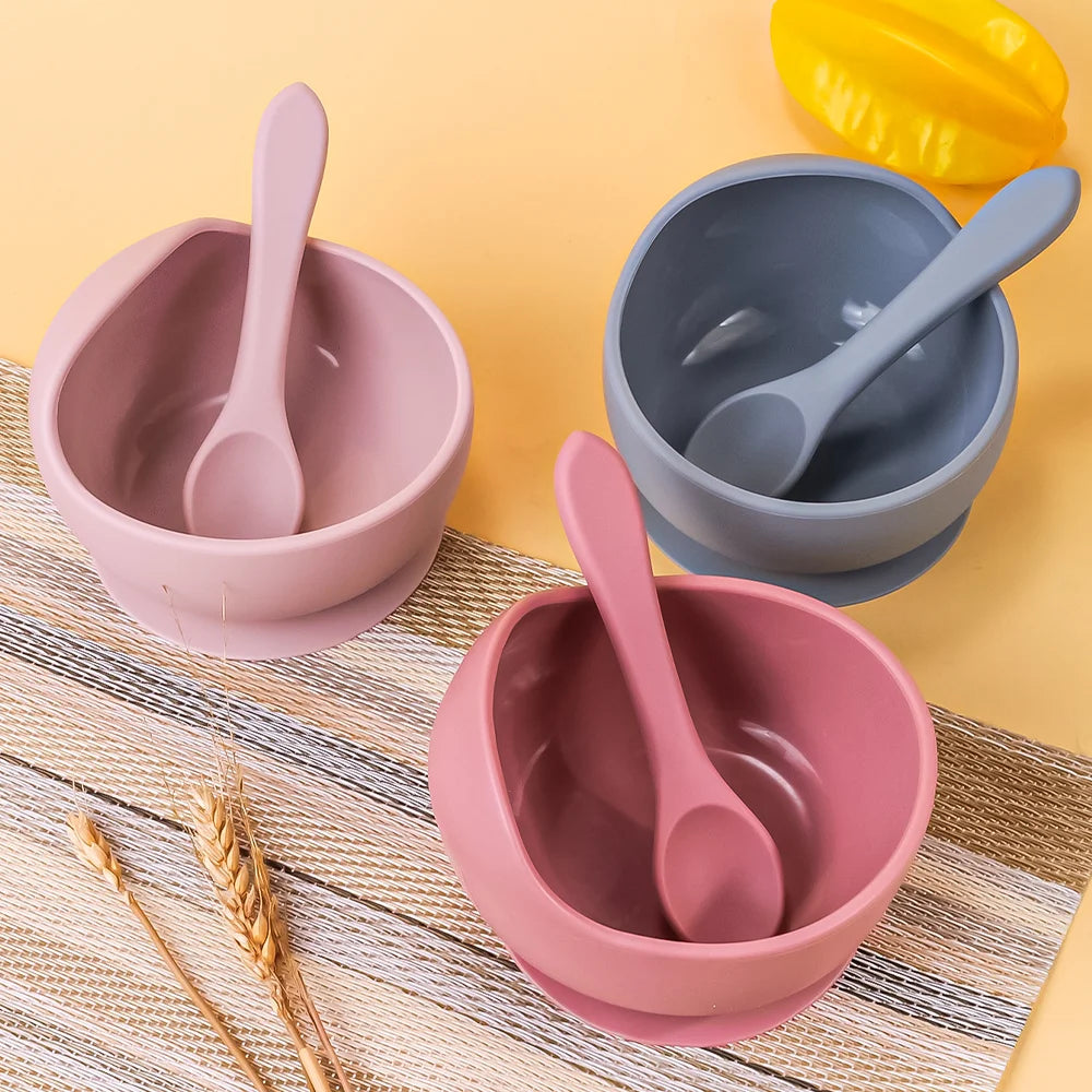 2pc Silicone Feeding Bowl